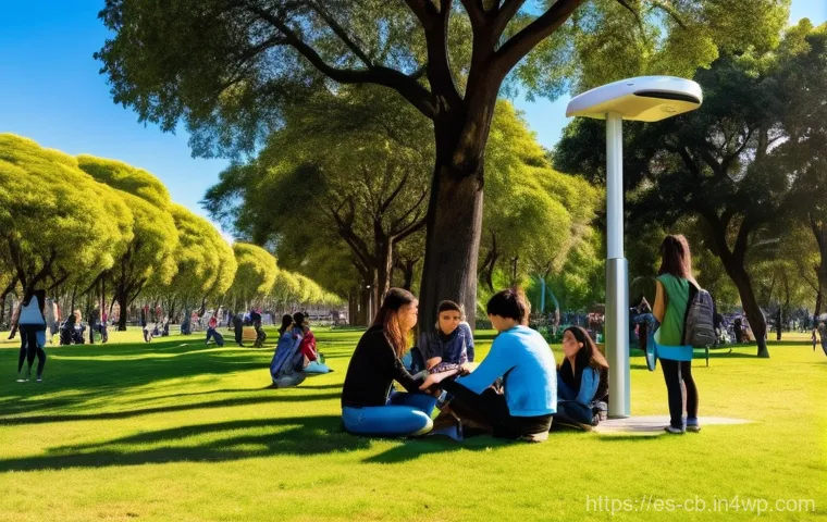 기술 격차 해소의 경제적 효과 분석 - Inside a brightly lit, modern community learning center in Medellín, Colombia. A diverse group of in...