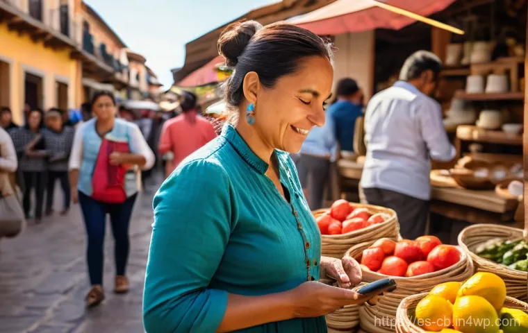 기술 격차 해소를 위한 지역사회 참여 방안 - A vibrant scene inside a community digital literacy center in a bustling Latin American city. A youn...