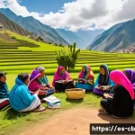 기술 격차 해소를 위한 사례 연구 분석 - A vibrant rural community workshop in Peru where a diverse group of adult learners, including women ...