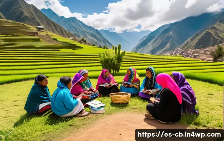 기술 격차 해소를 위한 사례 연구 분석 - A vibrant rural community workshop in Peru where a diverse group of adult learners, including women ...