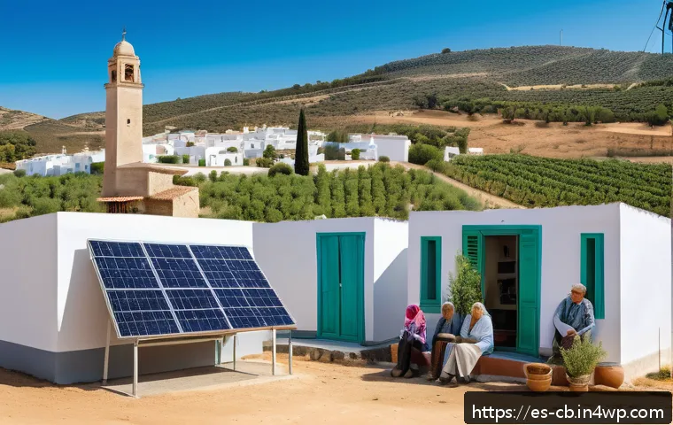 기술 격차 해소 이니셔티브의 사회적 영향 - A vibrant rural community in Andalucía, Spain, gathered around a locally managed telecommunications ...